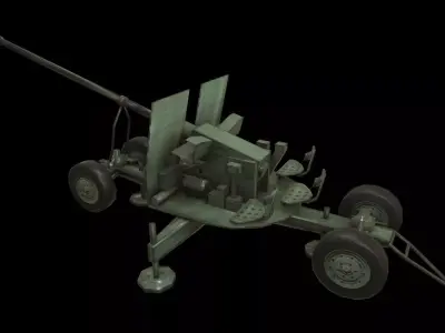 AZP S60 Altillery Military Vehicle Low-poly 3D model