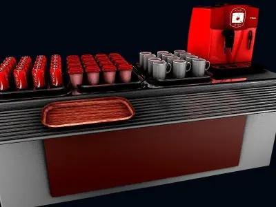 INDUSTRIAL KITCHEN BEVERADE UNIT 3D model