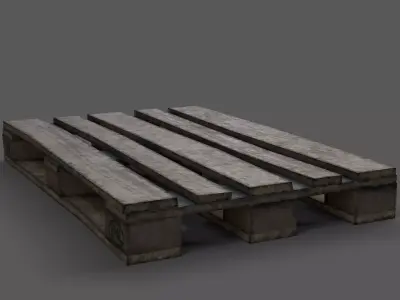 Stylized EURO Pallet - Game-Ready PBR Free low-poly 3D model