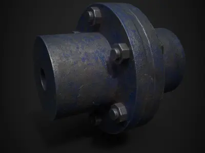 MACHINE COUPLING LOWPOLY GAME ASSET Low-poly 3D model