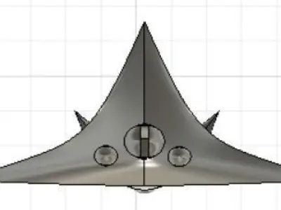 Spacecraft keychain 3D print model