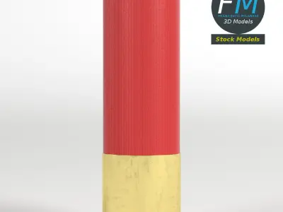 Shotgun shell cartridge 3D model