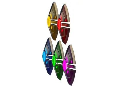 a Set of Shield Weapons Low-poly 3D model