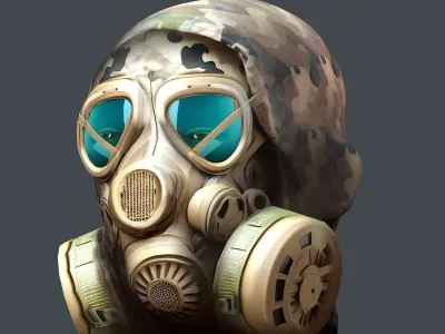Helmet 3d model military combat Military scifi Low-poly 3D model buy
