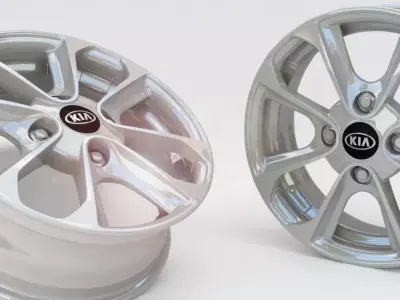 Chromed Car and Motorcycle Rim 3D model