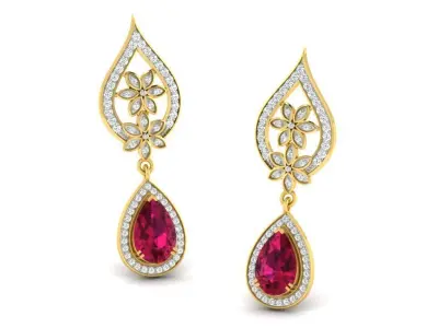  Earring  bulk  50 3dm files ready to print part 01 3D print model