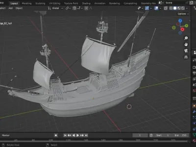 Mid Poly Shipe 3D model