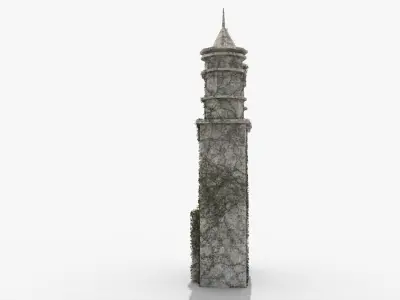 Ruined Castle with Ivy 3D model