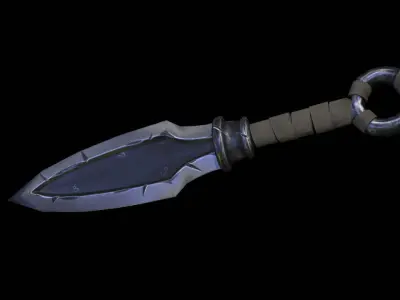 Kunai Model sword Free low-poly 3D model