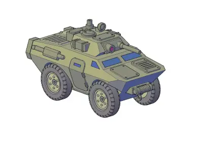 APC ARMORED VEHICLE Miniature 3D print model