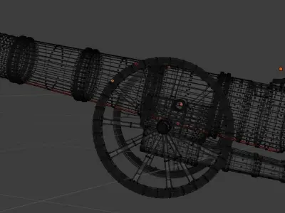 Ramadan Cannon Free low-poly 3D model