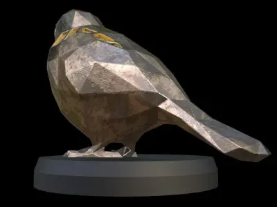 Steampunk Sparrow Low-poly 3D model