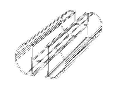 Aluminum Extruded Roof Rack MOD AL-03ap Low-poly 3D model