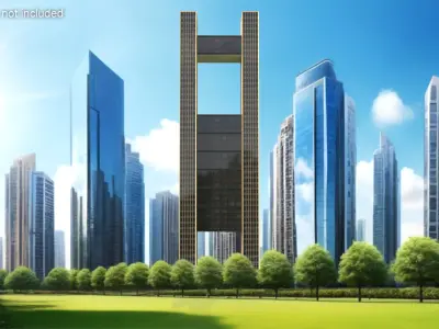 Four Seasons Bahrain Modern Hotel with Central Void 3D model