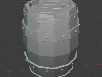 barrel with rivets Free 3D model