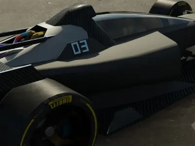 Concept Formula One Car 2022 model Low-poly 3D model