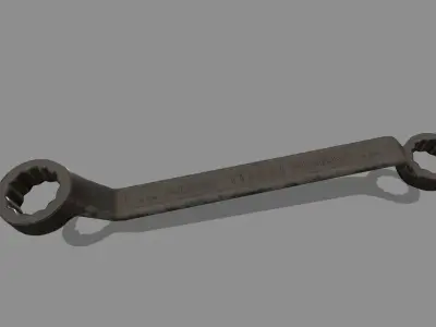 Wrench Low-poly 3D model 8