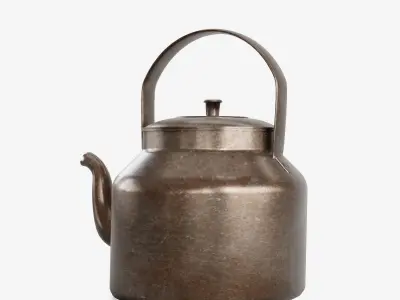 Used Stainless Steel Kettle  3D model