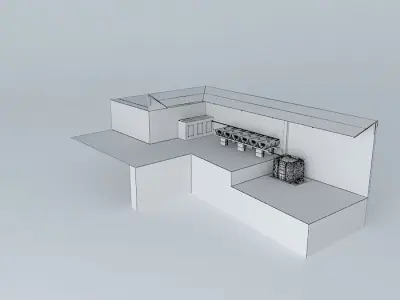 System Aquaponico 03 Aquaponics Beira Mar 1 Tank 1 IBC 6 beds... 3D model