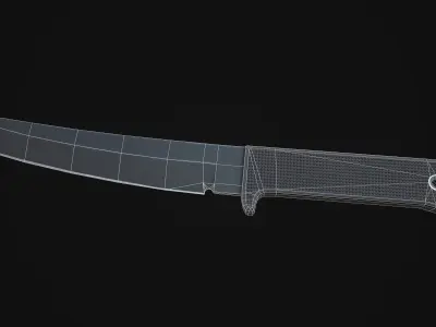 Tanto two knives Low-poly 3D model