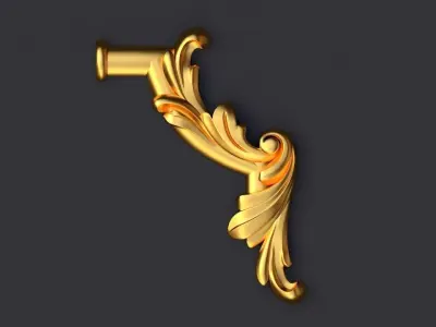 Central decor ornament for furniture Free 3D model 26
