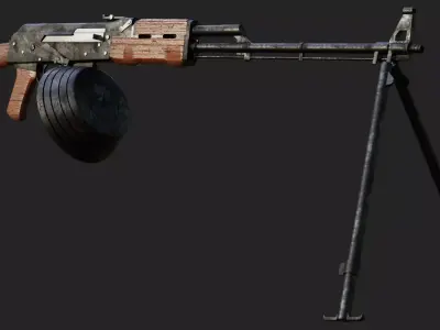 RPK74 Low-poly 3D model