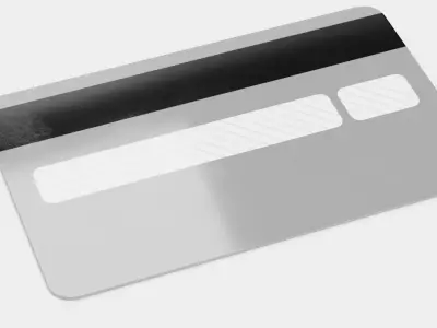 Credit Card V4 - Blank Payment Prop  3D model