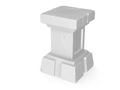 Stylized pedestal 3D model