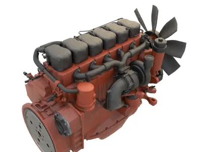 Diesel Engine 3D model by CG-Koala