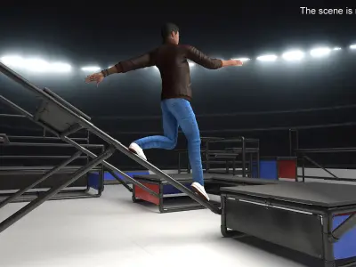  Professional Parkour Obstacle Course 