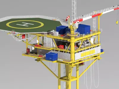 minimum facility platform 3D model