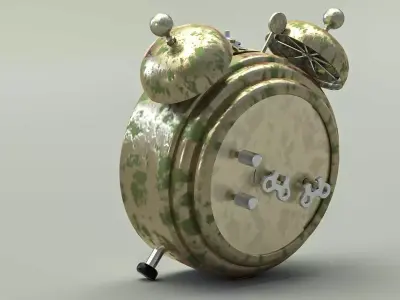 Vintage Alarm Clock 3D Model 3D model