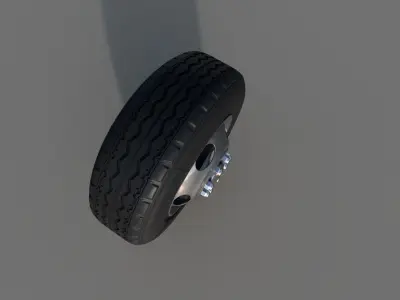 Heavy truck front wheel Free 3D print model