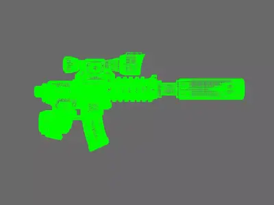 Space Knights AR Style Huntsman Rifle RIGHT 3D print model
