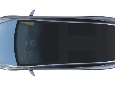 Tesla Model X Silver with interior and chassis 3D model purchase