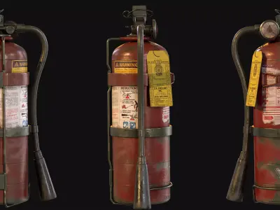 Fire extinguisher 3D model 3