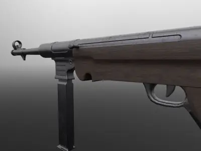 MP40 World War 2 Gun Low-poly 3D model