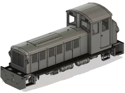 Mk48 narrow gauge diesel locomotive - H0e - 1-87 3D print model