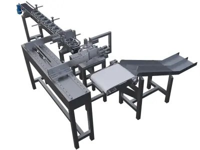 Automatic testing machine Plate chain conveyor line 3D model