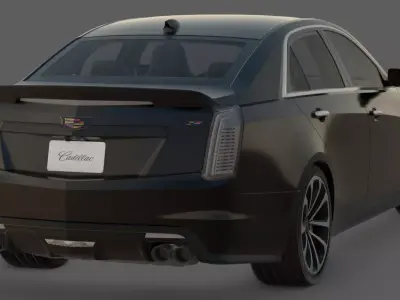 2016 Cadillac CTS-V 3D Model  American Luxury Meets Corvette 3D model