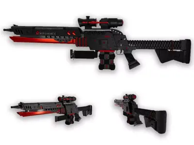 sci fi gun 2 Real gun Free 3D model
