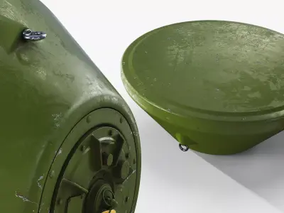 Manta MN-103 Underwater Naval Mine Green 3D model