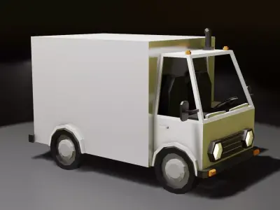 LOW POLY TRUCK delivery Low-poly 3D model