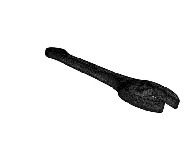 Rusty Industrial Wrench Tool Low-poly 3D model
