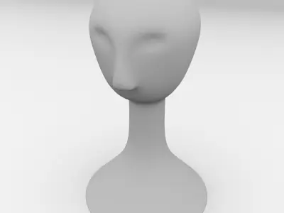 Wig Mannequin 3D model