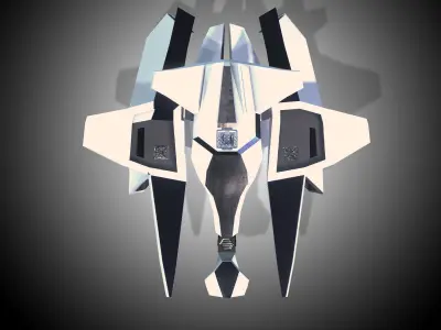 AI World - Spaceship Low-poly 3D model