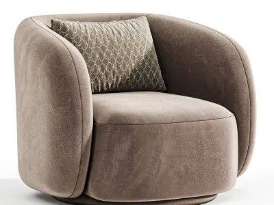 Poole Swivel Lounge Chair 3D model