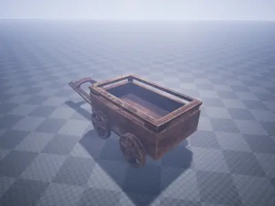 Damaged Cart  Low-poly 3D model