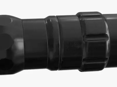 Police Flashlight Low-poly 3D model