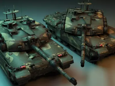 Modern Battle Tank Free 3D model